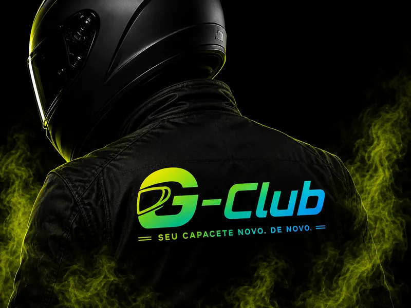 Motociclista com jaqueta G-Club